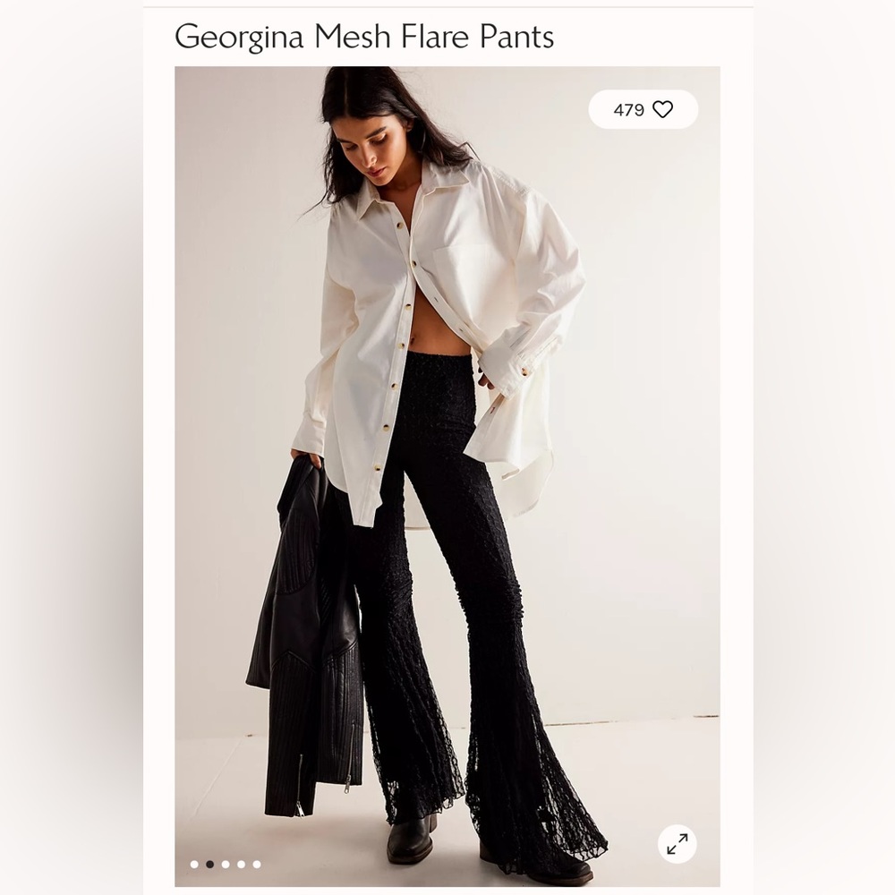Free People Georgina Mesh Flare Pants